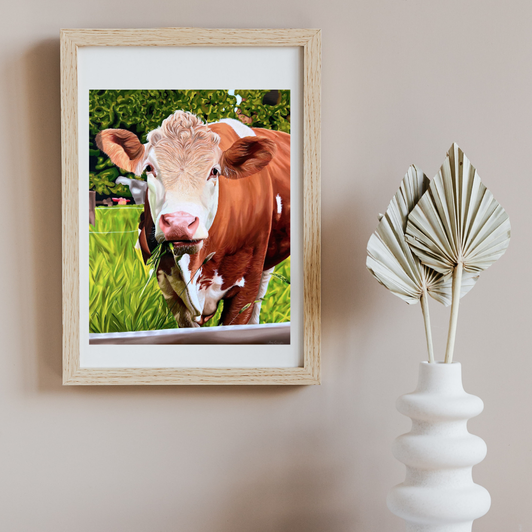 Dolores the Cow - Oil Painting Print