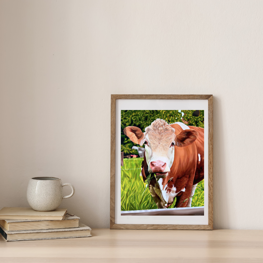 Dolores the Cow - Oil Painting Print