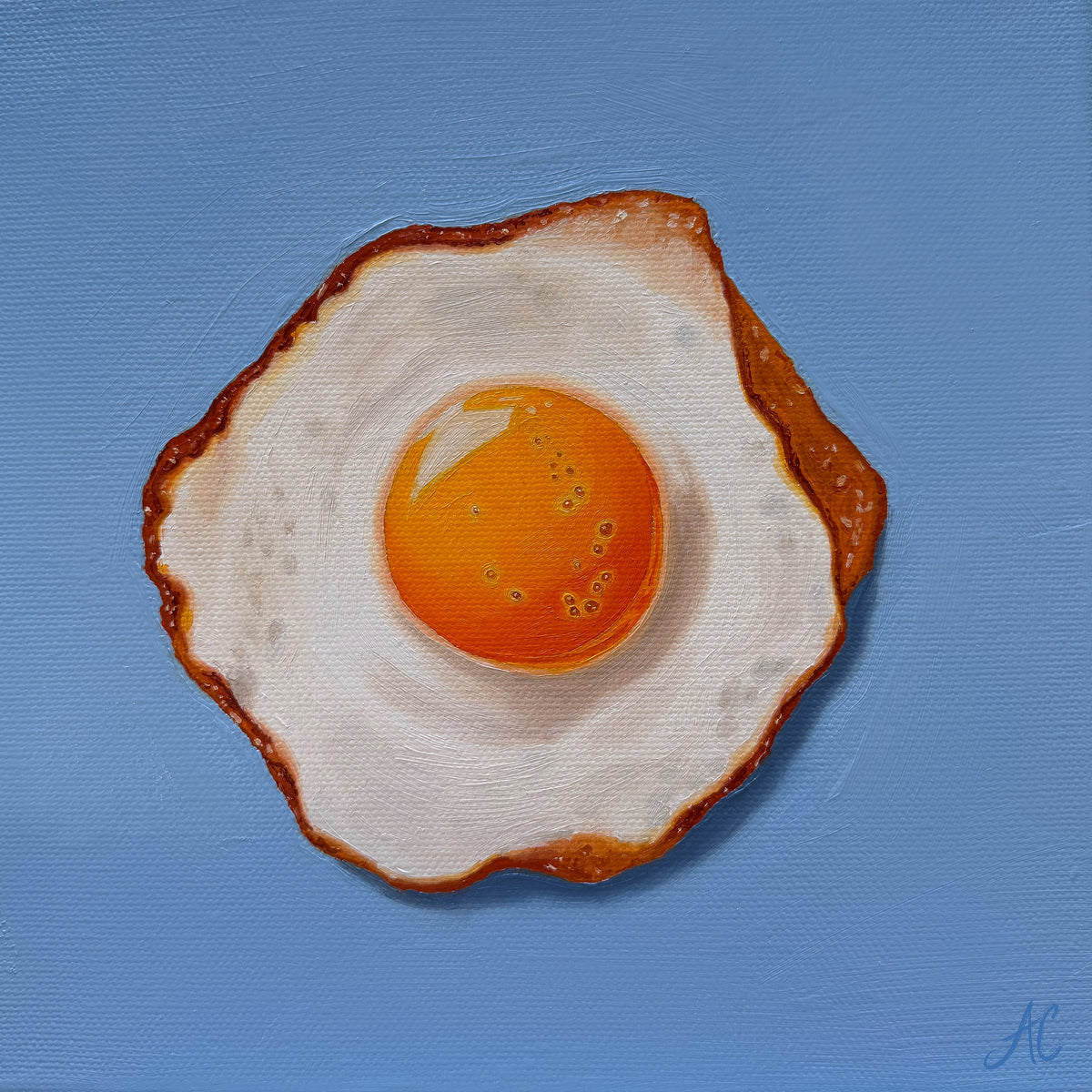 Fried Egg - Oil Painting Canvas Print