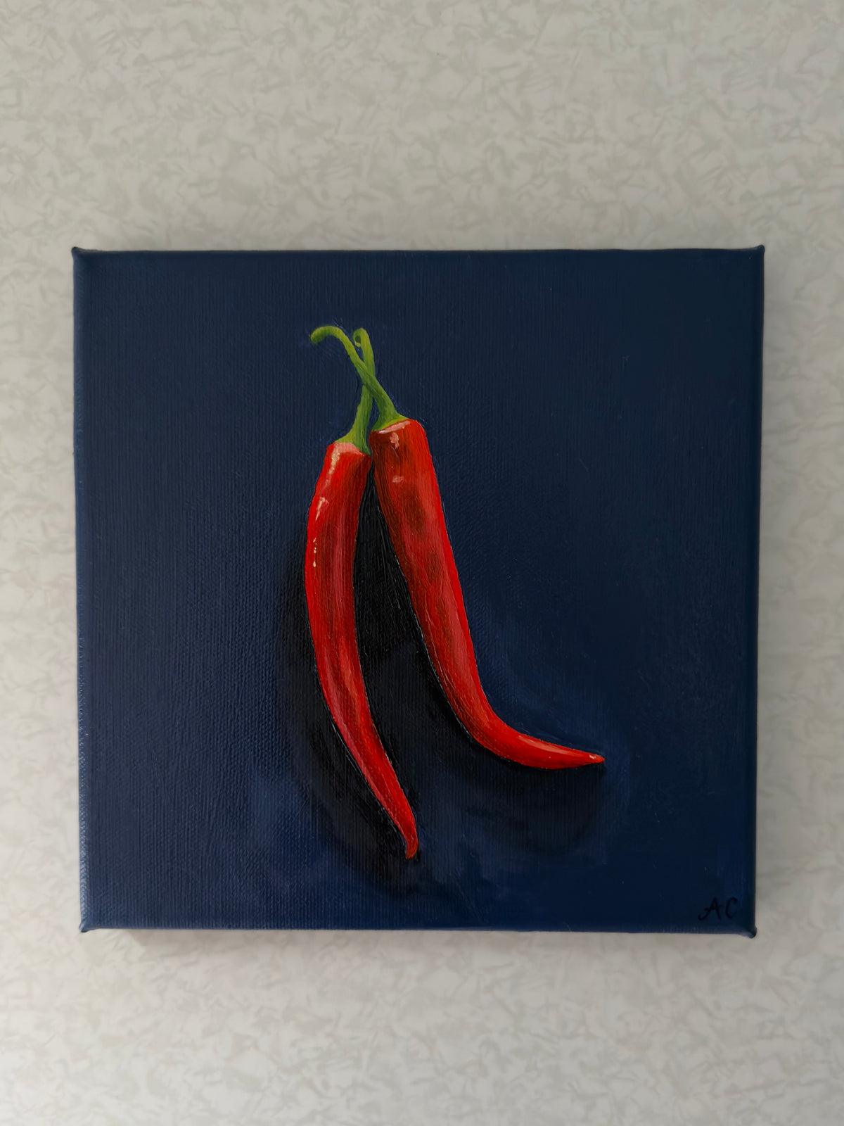 Red chillies - Original Oil Painting